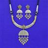 Oxidised Classic Necklace Set With 2 Tone Plating