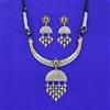 Oxidised Classic Necklace Set With 2 Tone Plating