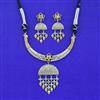 Oxidised Classic Necklace Set With 2 Tone Plating