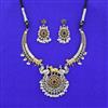 Oxidised Classic Necklace Set With 2 Tone Plating