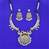 Oxidised Classic Necklace Set With 2 Tone Plating