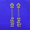Oxidised Long Earring With Gold Plating