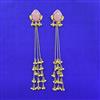 Oxidised Long Earring With Gold Plating