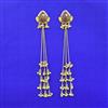 Oxidised Long Earring With Gold Plating
