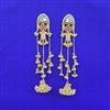 Oxidised Long Earring With Gold Plating