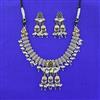 Oxidised Classic Necklace Set With 2 Tone Plating