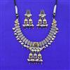 Oxidised Classic Necklace Set With 2 Tone Plating