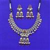 Oxidised Classic Necklace Set With 2 Tone Plating