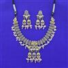 Oxidised Classic Necklace Set With 2 Tone Plating
