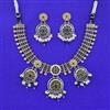 Oxidised Classic Necklace Set With 2 Tone Plating