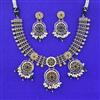 Oxidised Classic Necklace Set With 2 Tone Plating