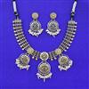 Oxidised Classic Necklace Set With 2 Tone Plating