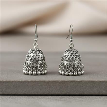 Jhumki With Oxidised Plating
