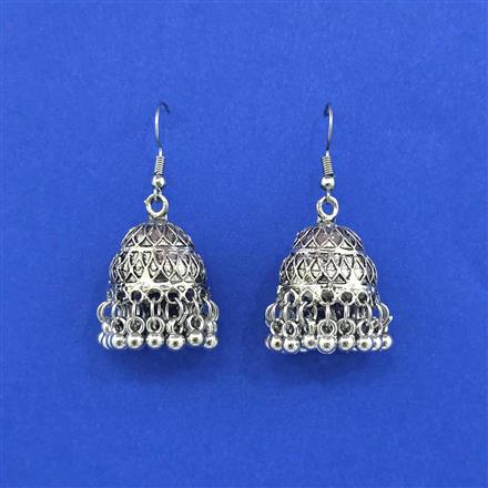 Jhumki With Oxidised Plating