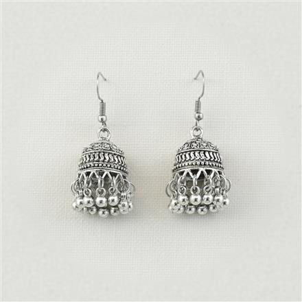Jhumki With Oxidised Plating