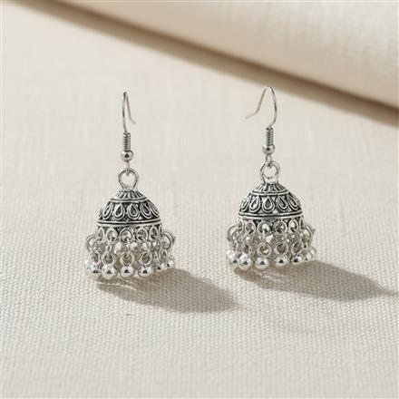 Jhumki With Oxidised Plating