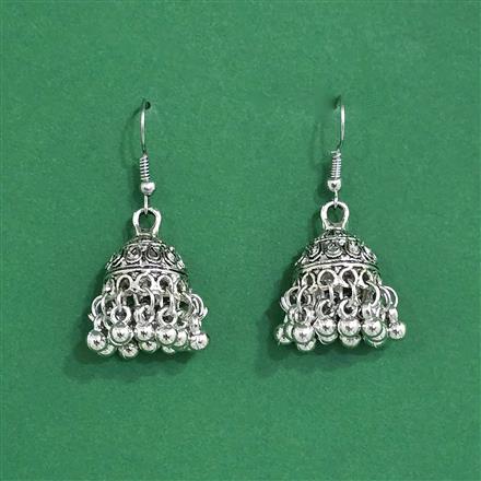 Jhumki With Oxidised Plating