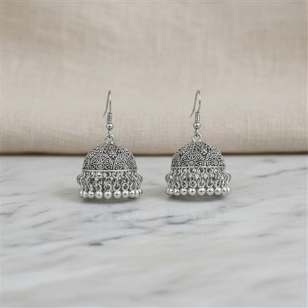 Jhumki With Oxidised Plating