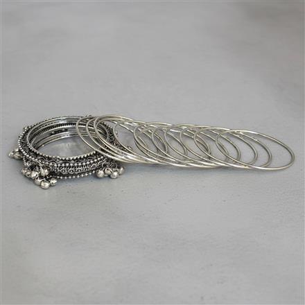 Classic Bangles With Oxidised Plating