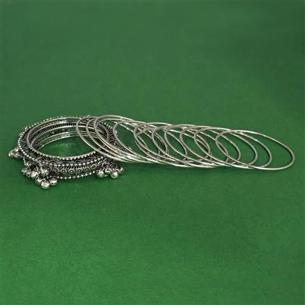 Classic Bangles With Oxidised Plating