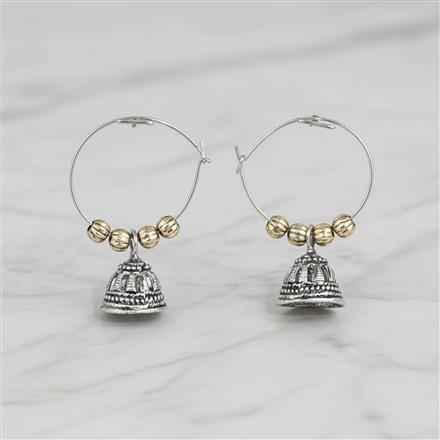 Oxidised Jhumki With 2 Tone Plating