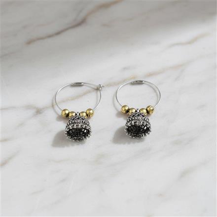 Oxidised Jhumki With 2 Tone Plating