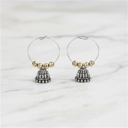 Oxidised Jhumki With 2 Tone Plating