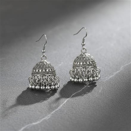 Jhumki With Oxidised Plating