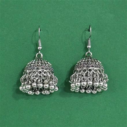 Jhumki With Oxidised Plating