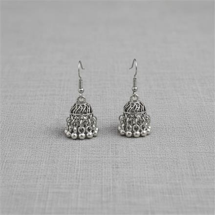 Jhumki With Oxidised Plating