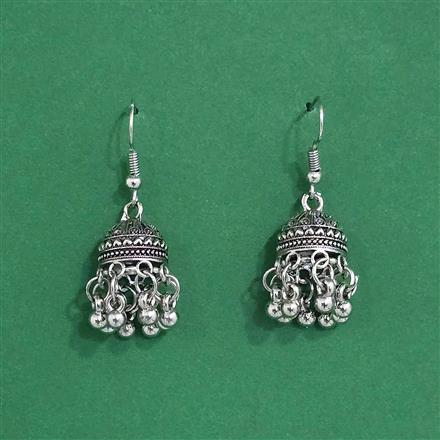 Jhumki With Oxidised Plating