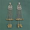 Kashmiri Earring With 2 Tone Rhodium Plating