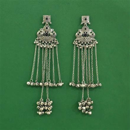 Kashmiri Earring With Rhodium Plating