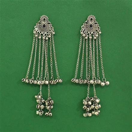 Kashmiri Earring With Rhodium Plating