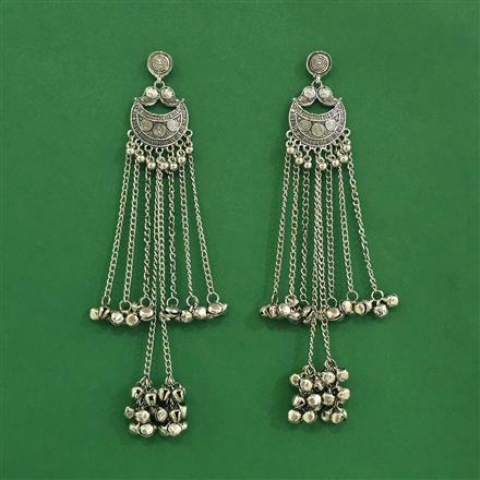 Kashmiri Earring With Rhodium Plating