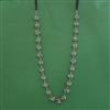 Oxidised Long Necklace With Rhodium Plating