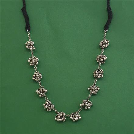 Oxidised Classic Necklace With Rhodium Plating