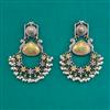 Oxidised Classic Earring With 2 Tone Plating