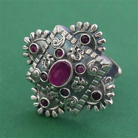 Oxidised Adjustable Ring With Oxidised Plating