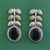 Oxidised Classic Earring With 2 Tone Plating
