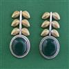 Oxidised Classic Earring With 2 Tone Plating