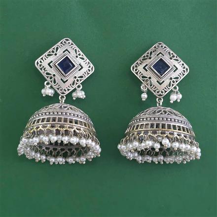 Oxidised Jhumki With 2 Tone Plating