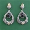 Oxidised Classic Earring With 2 Tone Plating