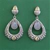 Oxidised Classic Earring With 2 Tone Plating