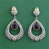 Oxidised Classic Earring With 2 Tone Plating
