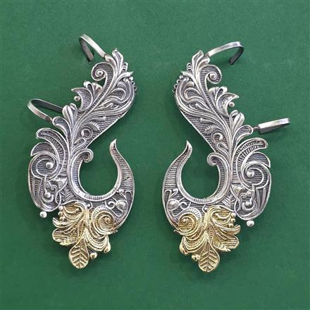 Oxidised Earcuff With 2 Tone Plating