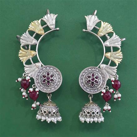 Oxidised Earcuff With 2 Tone Plating