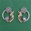 Oxidised Classic Earring With 2 Tone Plating