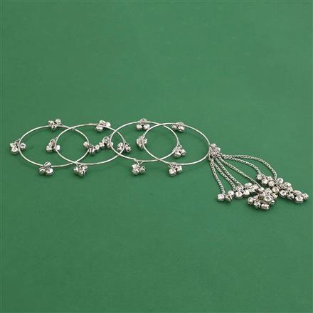 Oxidised Classic Bangles With Rhodium Plating