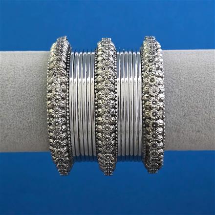 Oxidised Classic Bangles With Oxidised Plating